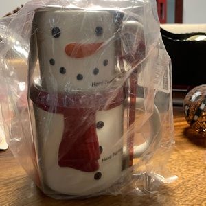 Snowman mug set. Grandma and me